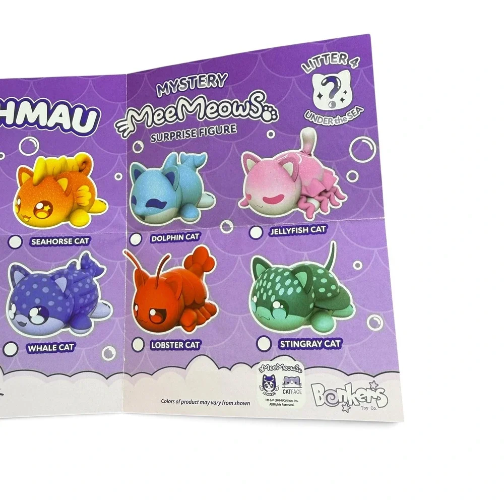Aphmau Mystery MeeMeows Litter 4 Under the Sea Complete Set 8 Figures Cat Toys